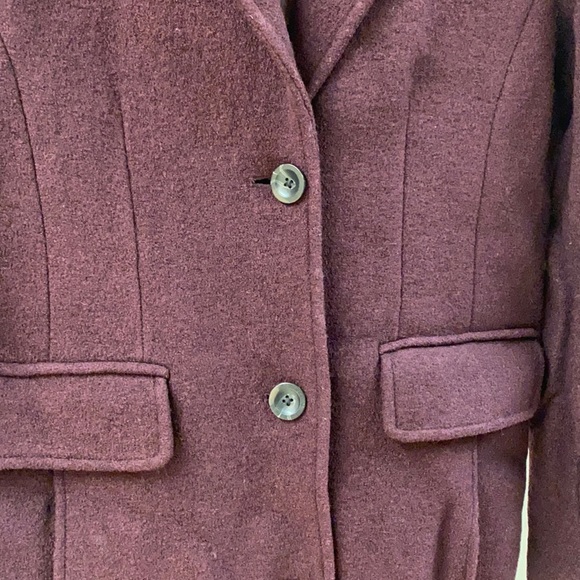 Plum Wool Peacoat - Like New - Picture 3 of 8